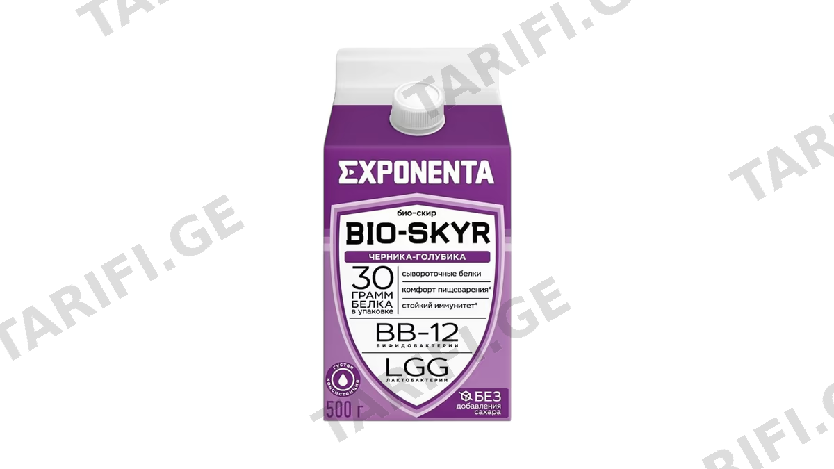პროტეინ სასმელი "EXPONENTA" BioSkyr მოცვლი-ლურჯი მოცვი 500გ