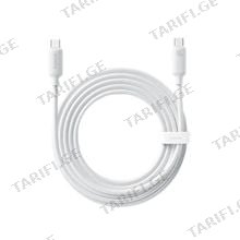 Baseus Foamed Silicone Fast Charging Data Cable USB-C to USB-C 100W 2m E0426705 Moon White მობილურის კაბელი