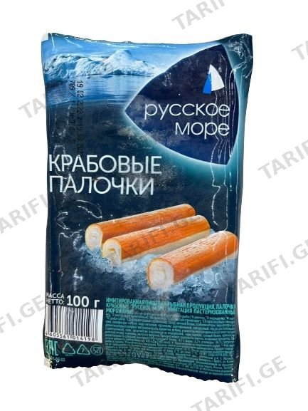 კრაბის ჩხირები "Rusmore" გაყინული 100 გრ