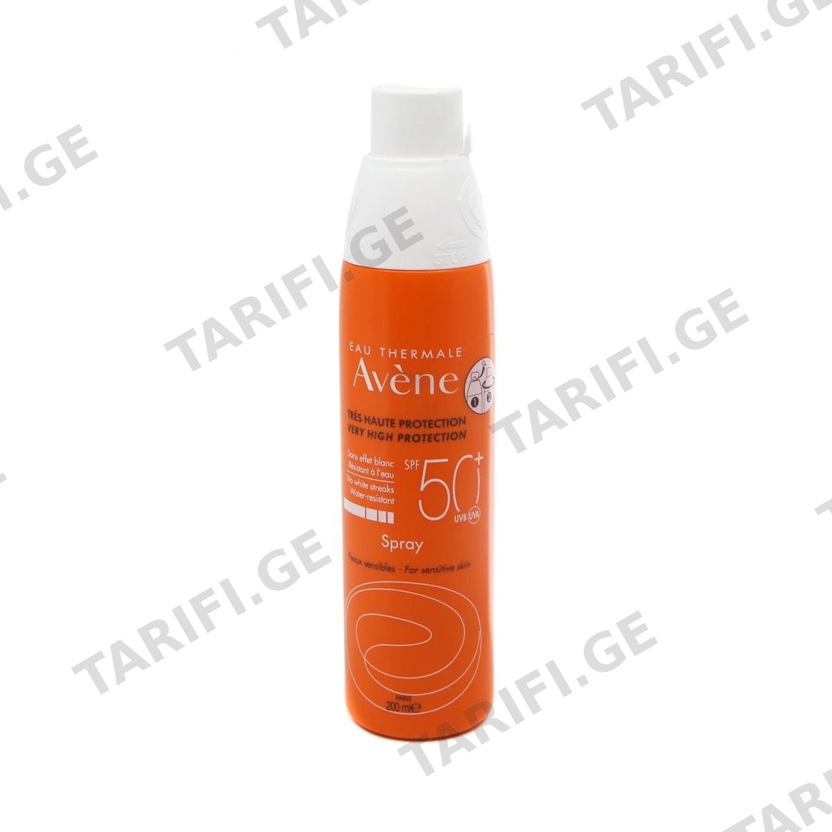 მზისგან დამცავი სპრეი SPF50+ 200მლ 9982/2859/0617 ავენი - Avene