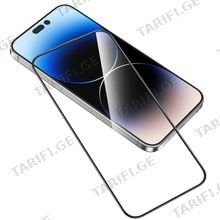 Green Lion 3D Curved Pro Screen Protector for iPhone 15 Pro - Clear ეკრანის დამცავი