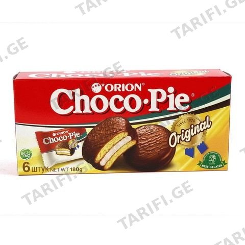 ორიონი ჩოკო პაი ბისკვიტი 180 გრ 1ც