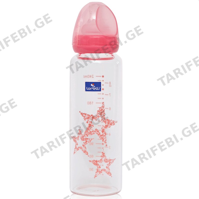 საბავშვო შუშის ბოთლი LORELLI 10200880003 (240 ML)