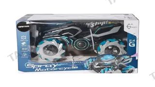 🏍️ SprayX Cyber Motorcycle — დისტანციური მართვის მოტოციკლი განათებით და 360° დატრიალებით