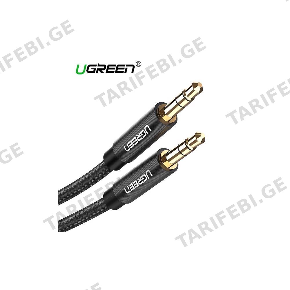 აუდიო კაბელი UGREEN AV112 (50361) 3.5mm Male To 3.5mm Male Cable, 1m, Black