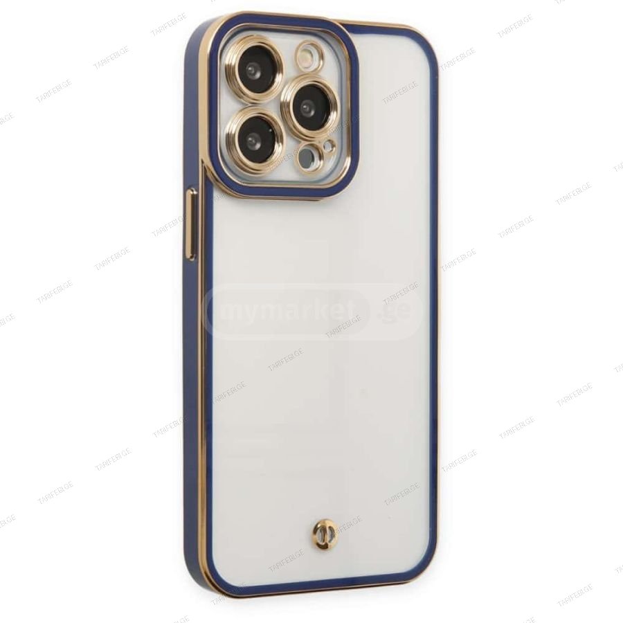 iPhone 14 Pro Max Liva lense Case სილიკონის ქეისი - ლურჯი