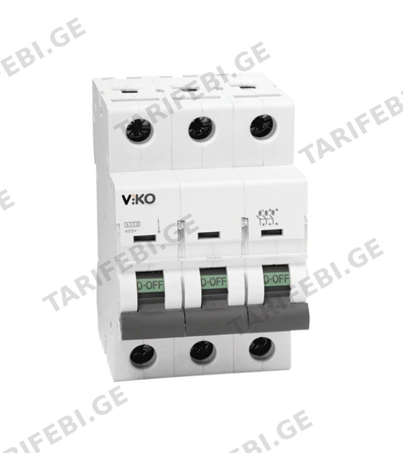 ელექტრო დამცველი 3*40A C 4.5 kA 6VTB-3C40 VIKO
