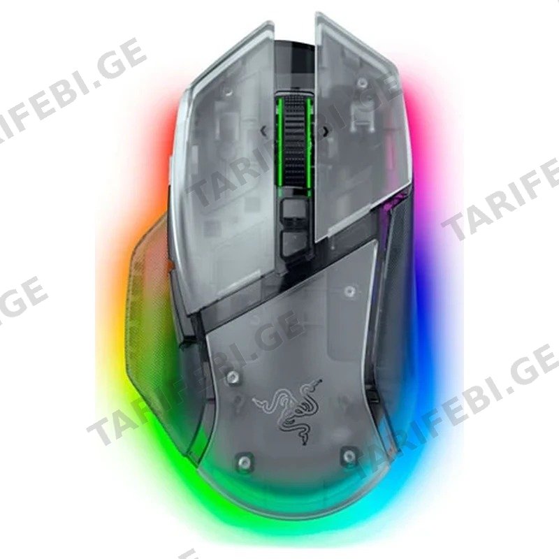 უსადენო გეიმინგ მაუსი RAZER BASILISK V3 PRO 35K WIRELESS PHANTOM WHITE
