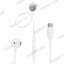 JBL Tune 305 White სადენიანი ყურსასმენი