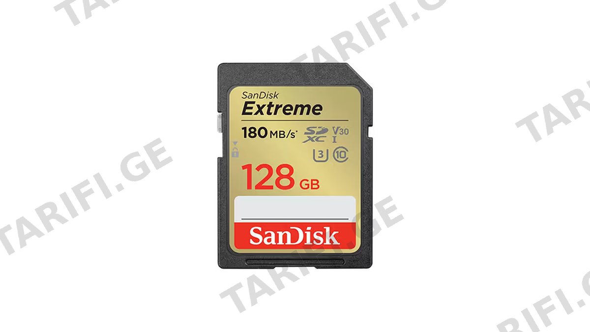 SanDisk 128GB Extreme SD/XC UHS-I Card 180MB/S V30/4K Class 10 SDSDXVA-128G-GNCIN