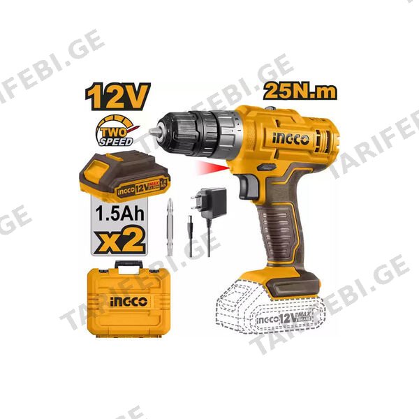 ელექტრო ხრახნდამჭერი 12V Li-Ion Proline (CDLI1228) INGCO