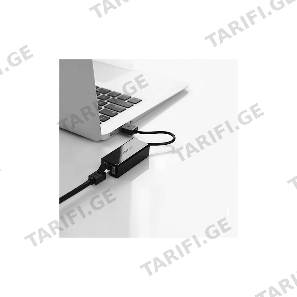 LAN ადაპტერი UGREEN EA20254 (20254), USB to LAN 10/100Mbps Ethernet Adapter, Black