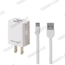 REMAX Traveller series 2.4A Data Cable&Charger RP-U14 Type-C-white