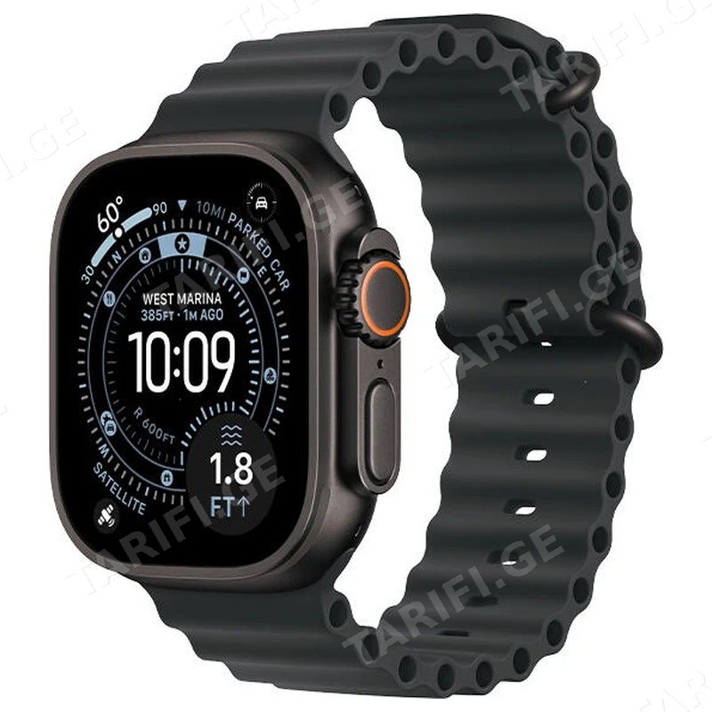 სმარტ საათი APPLE WATCH ULTRA 3 49MM BLACK TITANIUM CASE WITH BLACK OCEAN BAND MF0J4