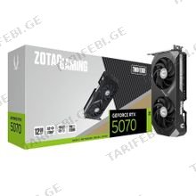 ვიდეო დაფა Zotac ZT-B50700E-10P Twin Edge, GeForce RTX5070, 12GB, 192Bit, DP, HDMI, Black