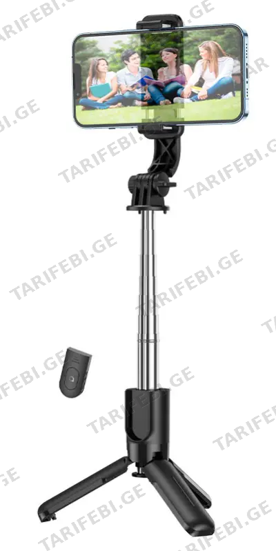 Hoco K17 Mini Live Wireless Selfie Stick With Tripod - Black