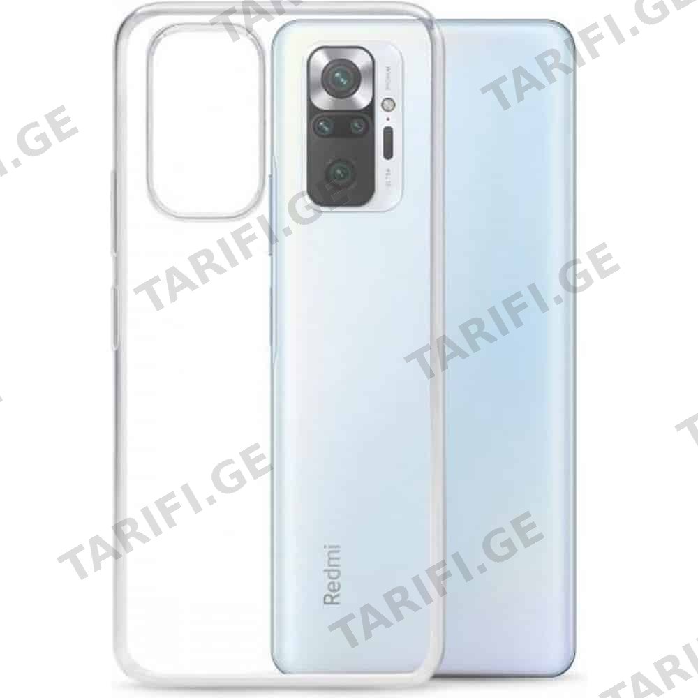 Xiaomi Redmi Note 10 Lux Clear Case გამჭვირვალე სილიკონის ქეისი