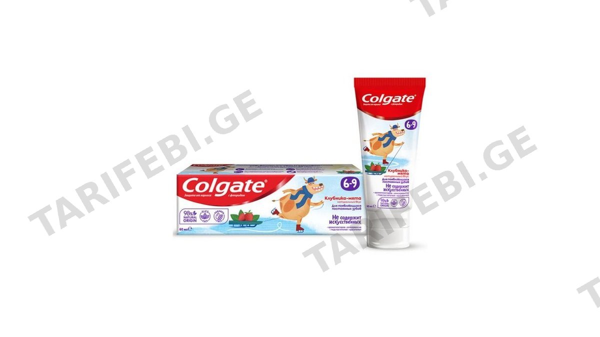 COLGATEკბ.პასტა მარწყ ფტორით6-9წ 60