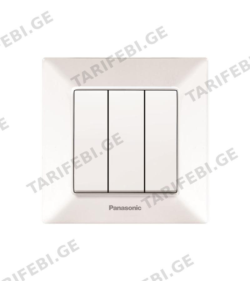 გადამრთველი PANASONIC ARKEDIA SLIM 3-ნი თეთრი