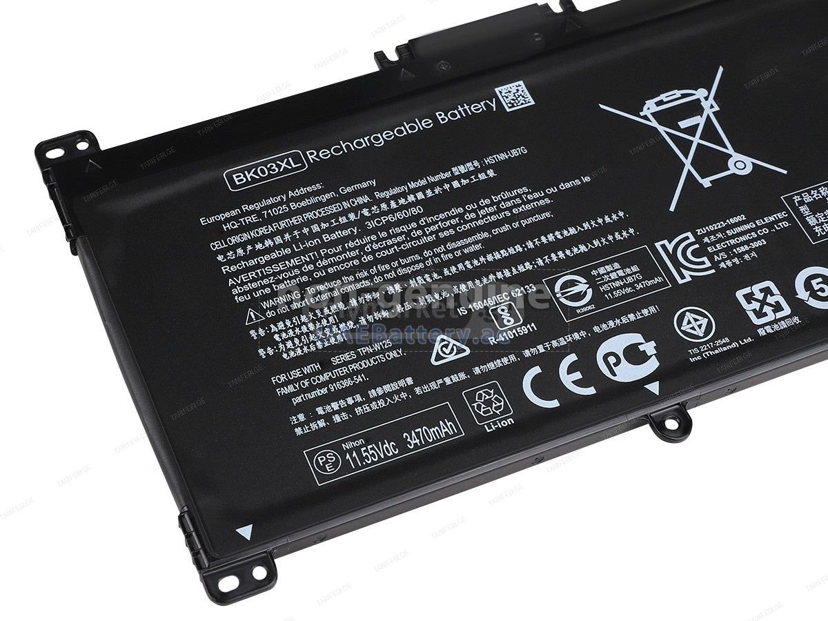 hp pavilion X360 battery ელემენტი BK03XL