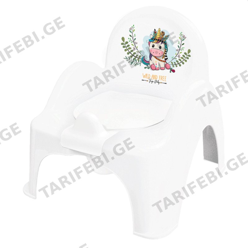 ბავშვის პლასტმასის ქოთანი TEGA BABY UNICORN (თეთრი)