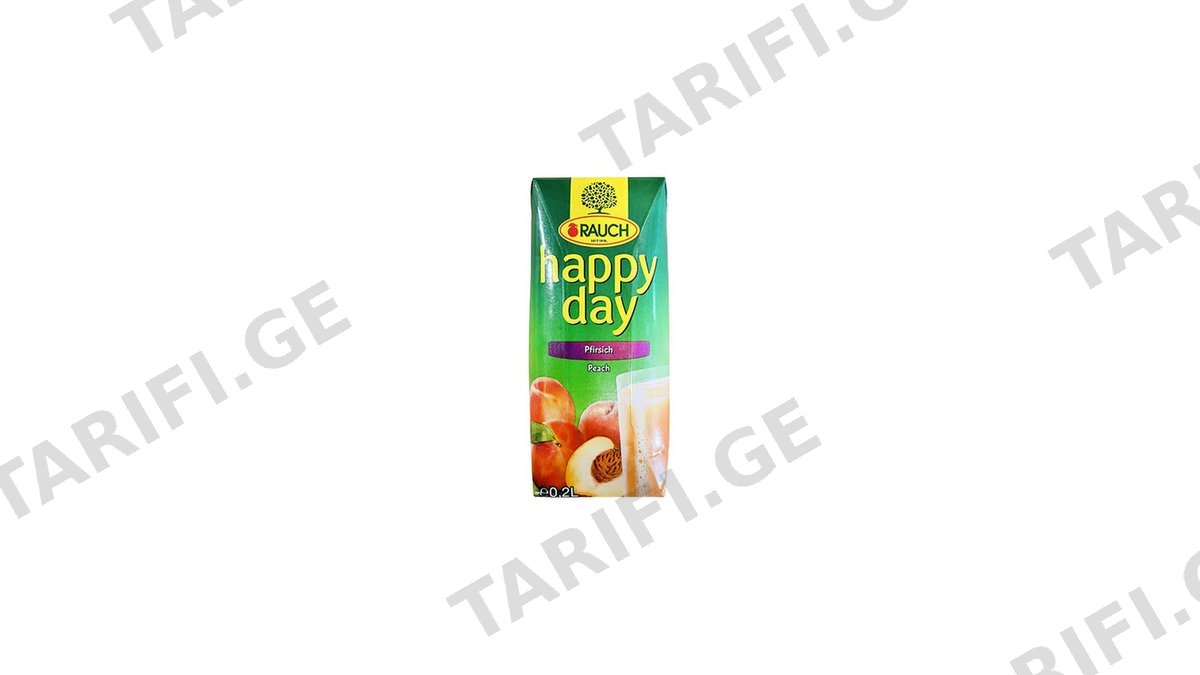 HAPPY DAY წვენი ატმის 200მლ