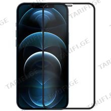 Nillkin iPhone 12 Pro Max PC Fullcoverage Ultra Clear Tempered Glass Black ეკრანის დამცავი