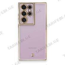 Samsung Galaxy S23 Ultra Liva lense Case სილიკონის ქეისი - თეთრი