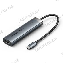 VENTION TGMHB USB-C to HDMI/USB 3.0*3/USB 3.2 Gen 1 Type-C/PD Docking Station USB ჰაბი