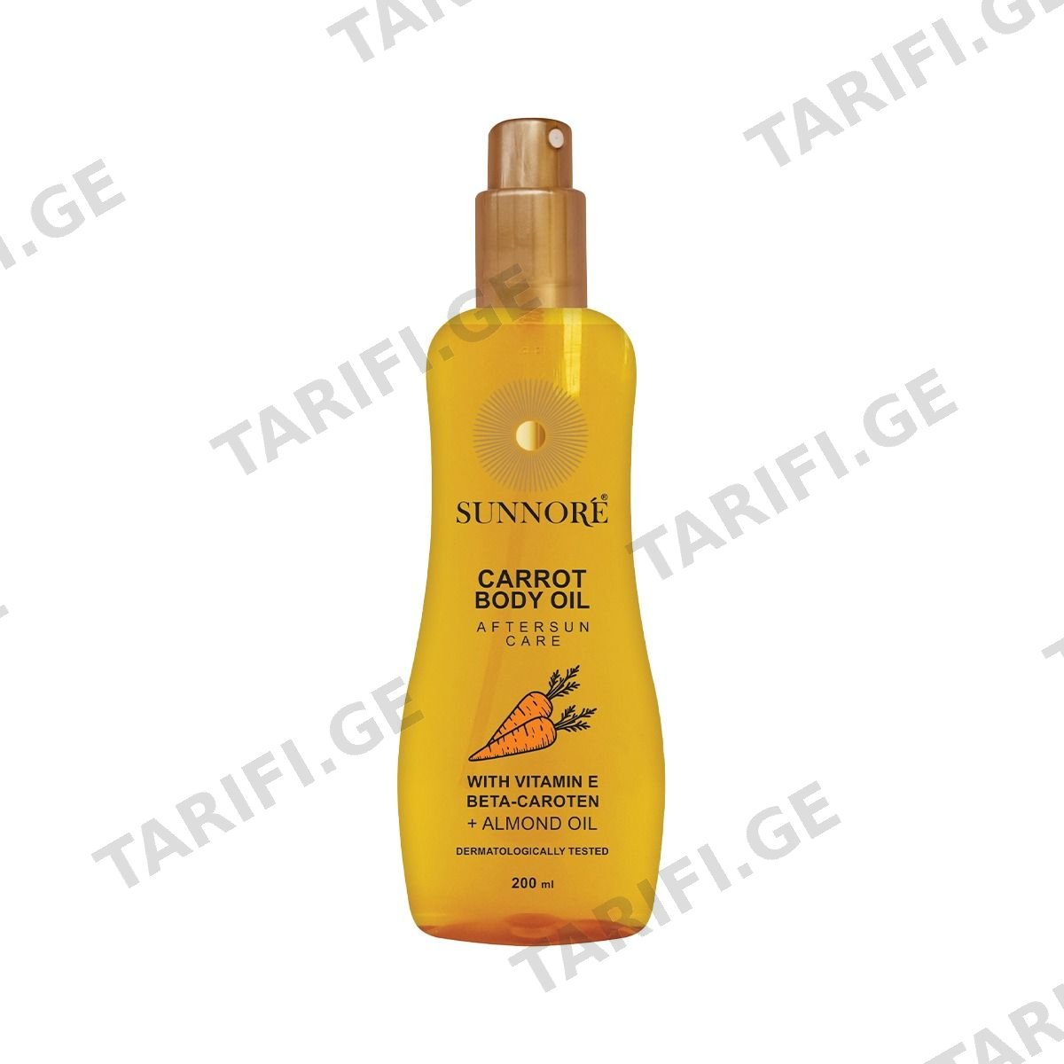 სტაფილოს ზეთი sun 200მლ 3598 სანორე - Sunnoré