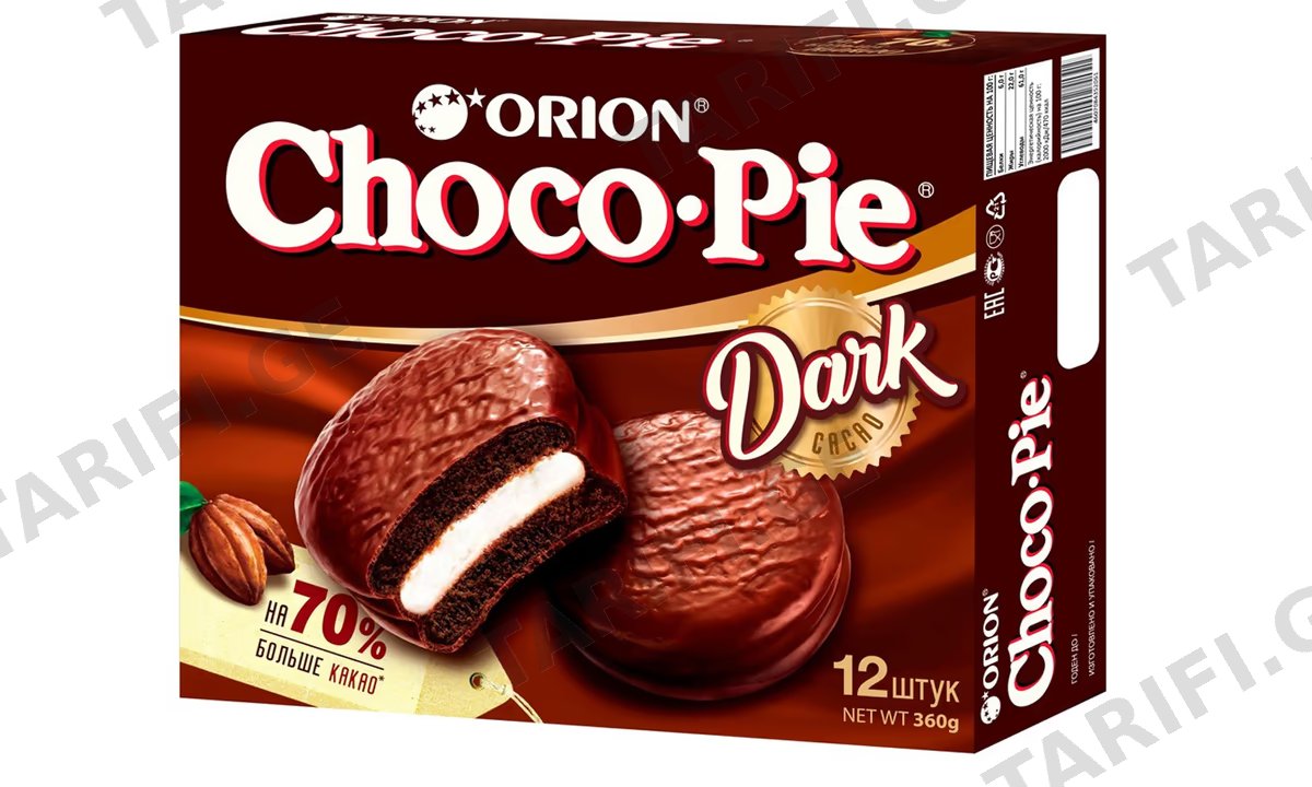 შოკოლადის ბისკვიტი choco pie dark