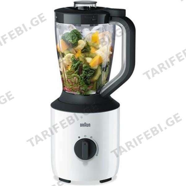 ბლენდერი BRAUN JB3100WH (800W, 1.5L)