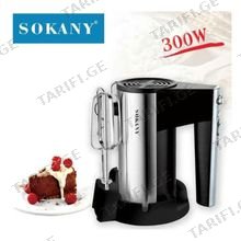 ხელის მიქსერი SOKANY CX-6629-2 (300W, 5 სიჩქარე + ტურბო რეჟიმი)