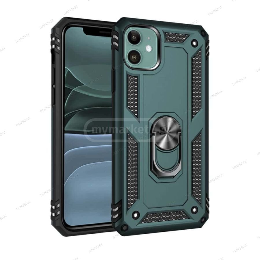 iPhone 11 Sofia Ring Case სილიკონის ქეისი ბეჭდით - მწვანე