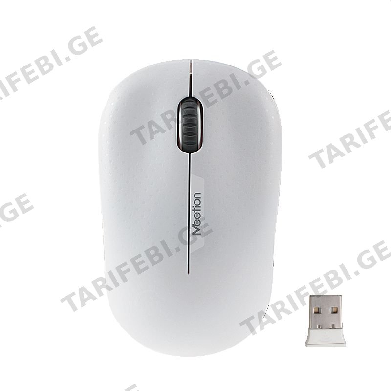 მაუსი MeeTion R545 White 2.4G Wireless Mouse