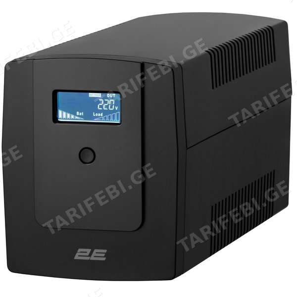 უწყვეტი კვების წყარო 2E DD1500, 1500VA, LCD, USB, 3XSCHUKO, UPS, BLACK