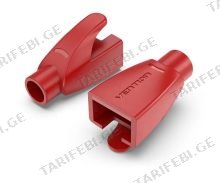 VENTION IODR0-100 RJ45 Strain Relief Boots Red PVC Type 100 Pack ქსელის კაბელის დამცავი