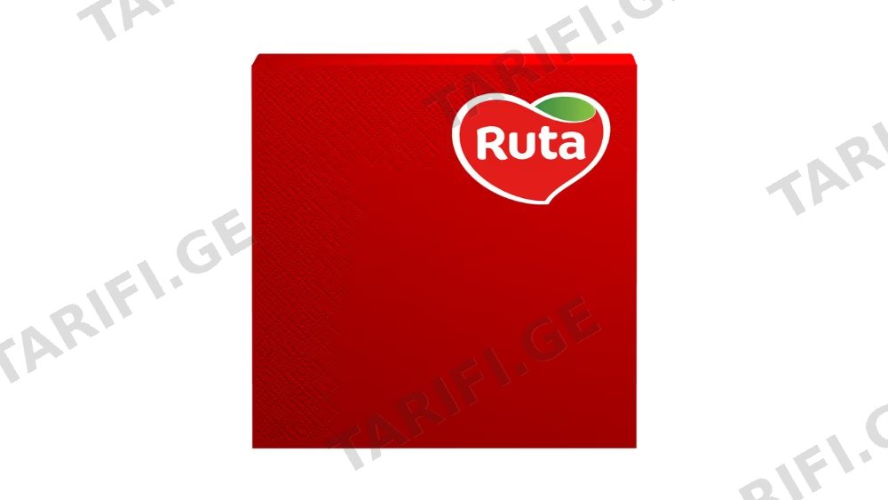 Ruta ხელსახოცი წითელი 3 ფენიანი 20ც