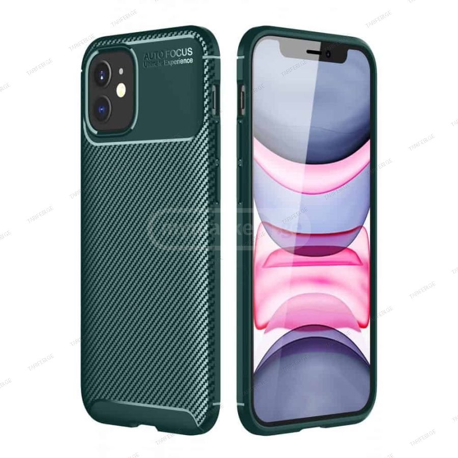 კარბონის ქეისი iPhone 12 Mini Focus Carbon Case - მწვანე