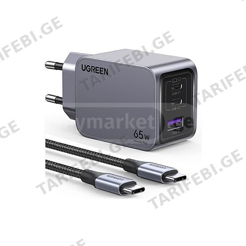 მობილურის დამტენი - Ugreen X755 Nexode Pro 65W Gray