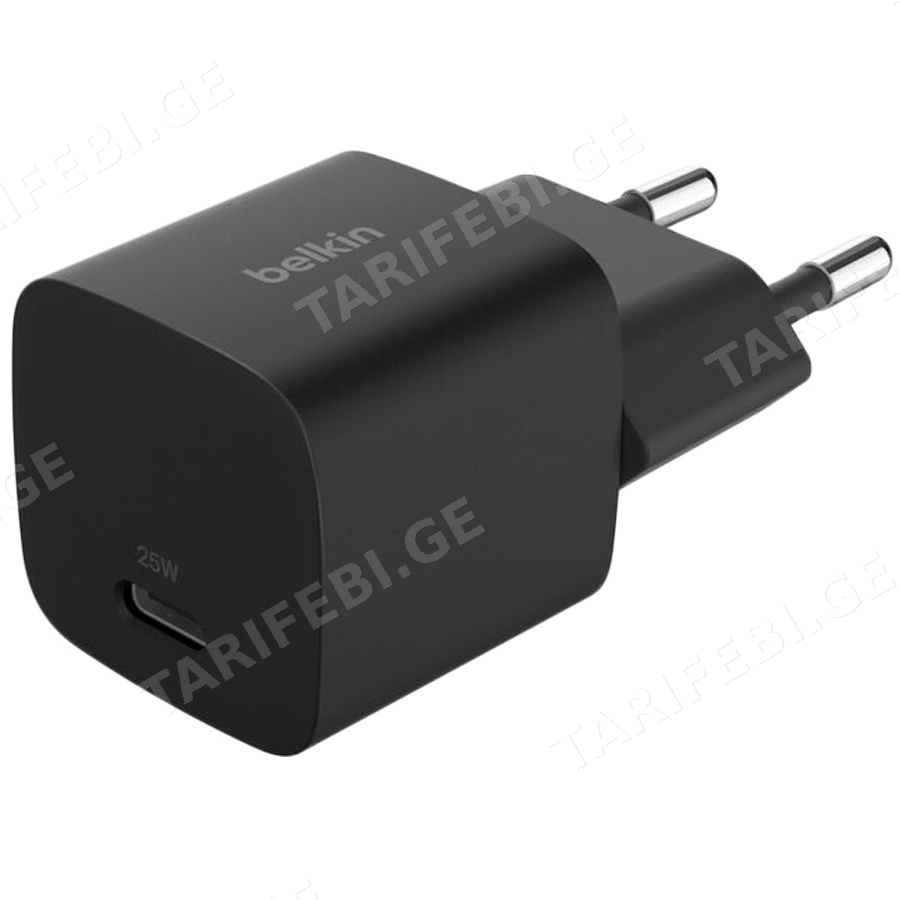BELKIN 25W USB-C PD WALL CHARGER WITH PPS, BLK