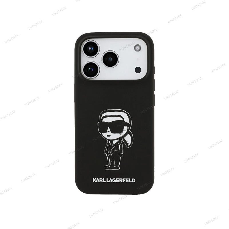 Karl Lagerfeld Hc Magsafe Silicone W/ Kl Sketch Logo Iphone 17 Pro KLHMP17LSKIGROK Black