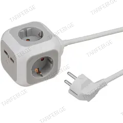 დამაგრძელებელი კუბი 4 Brennenstuhl 1,4მ USB ALEA-Power