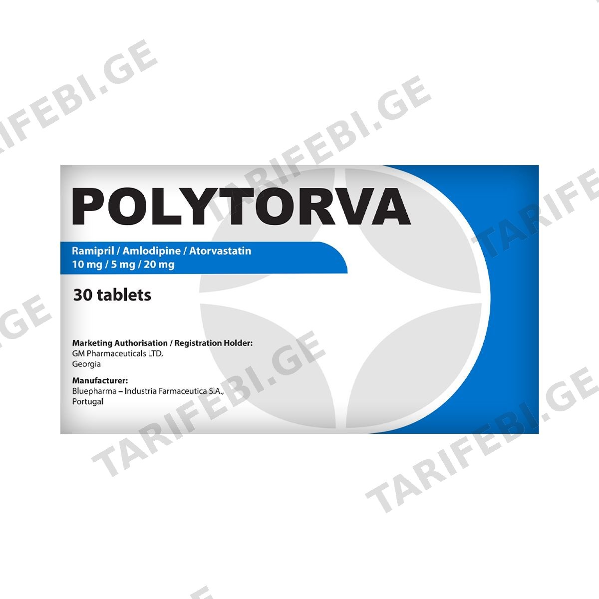 პოლიტორვა - Polytorva 10/5/20მგ 30 ტაბლეტი