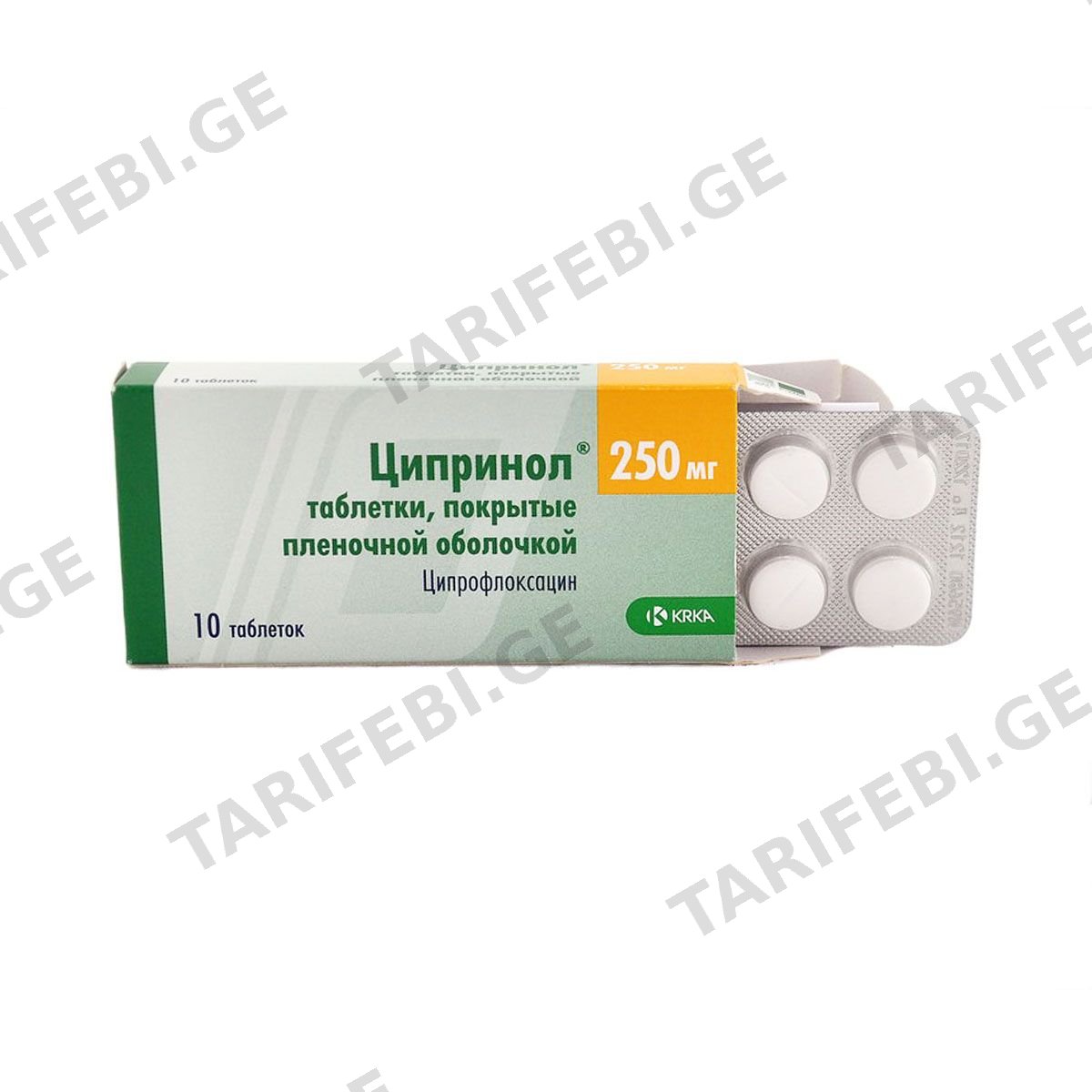 ციპრინოლი - Ciprinol 250მგ 10 ტაბლეტი
