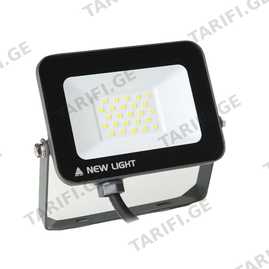 პროჟექტორი LED New Light 20W 6500K 1700Lm SMD E024E Dark Grey