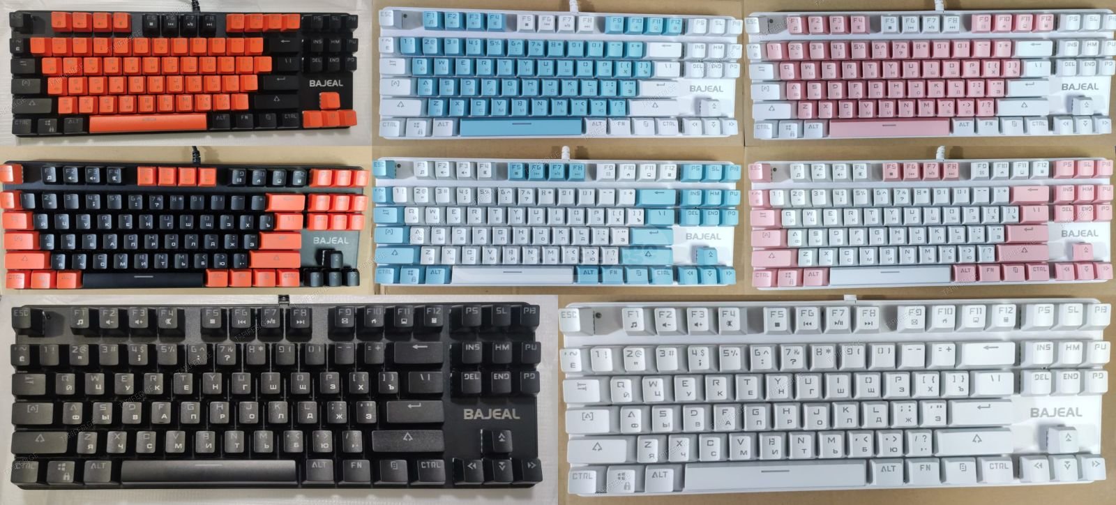 Bajeal K100 mechanical RU keyboard Brown Switch