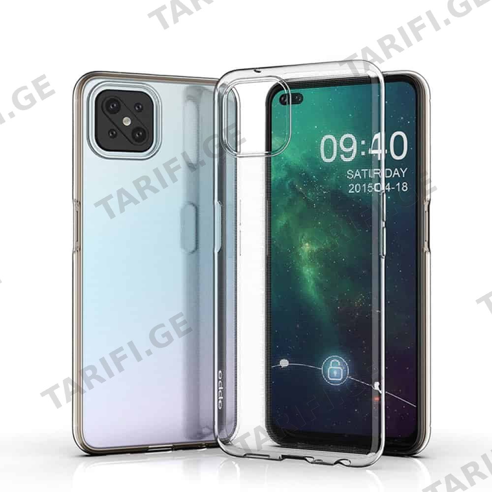 Oppo Reno 4 Lite Deluxe Case გამჭვირვალე სილიკონის ქეისი