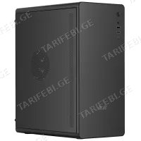 კომპიუტერის ქეისი 2E 2E-V500B, COMPUTER CASE, MIDT, ATX, MINI ITX, MICRO-ATX, USB3.0, USB 2.0, USB TYPE-C, BLACK