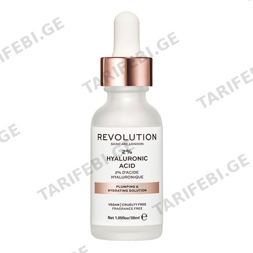 რევოლუშენი - Skincare Hyaluronic Acid სახის შრატი 2% გამამკვრივებელი და დამატენიანებელი 30მლ